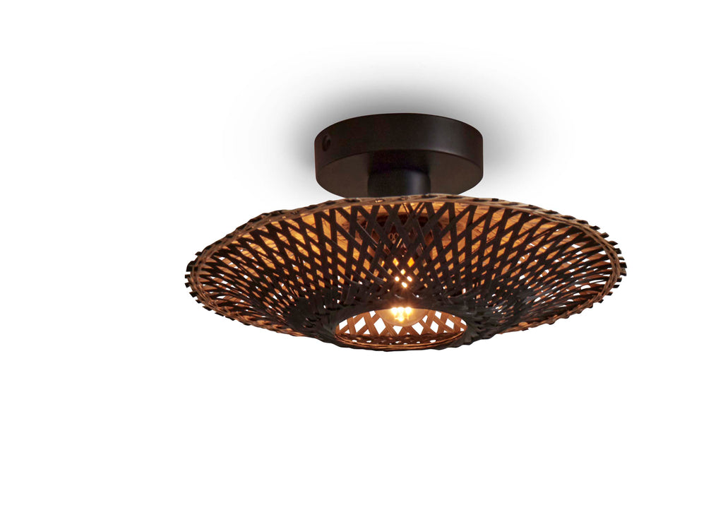 Ceiling lamp Kalimantan XS bamboo dia.30x8cm - black