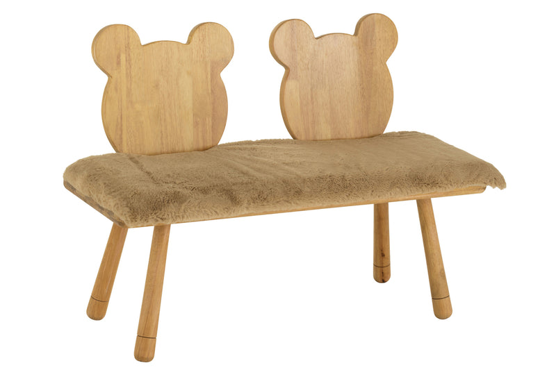 Chair Child Bear 2 People Wood Natural