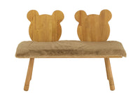 Chair Child Bear 2 People Wood Natural