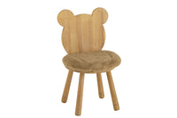 Chair Child Bear Wood Natural