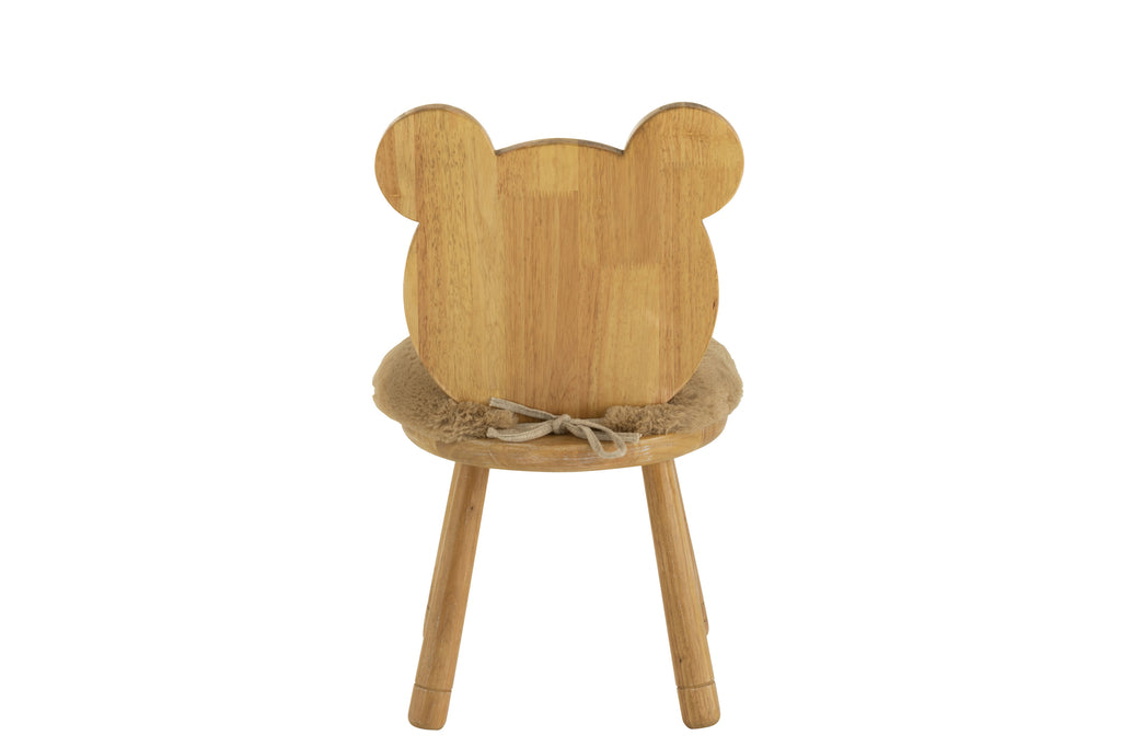 Chair Child Bear Wood Natural