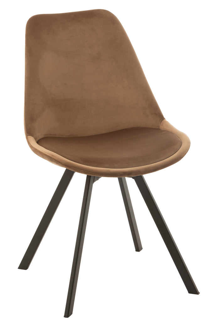 Chair Helene Metal/Textile Brown