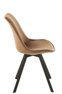 Chair Helene Metal/Textile Brown