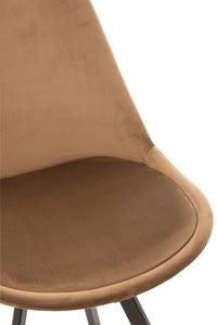 Chair Helene Metal/Textile Brown