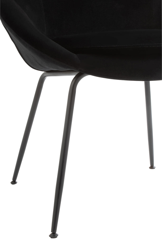 Chair Round Metal/Textile Black