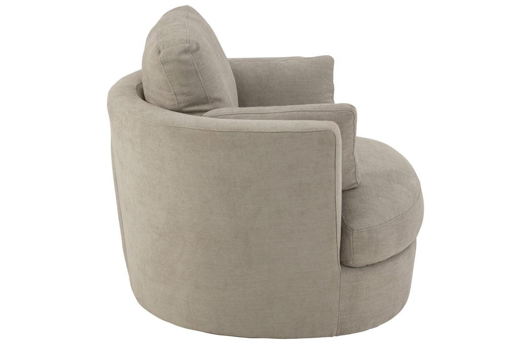 Chair Swivel Wood/Textile Grey