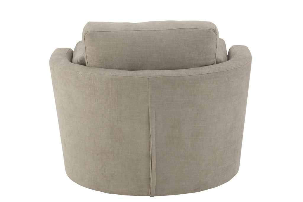 Chair Swivel Wood/Textile Grey