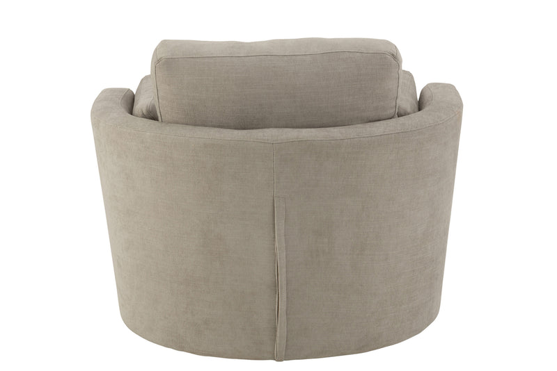 Chair Swivel Wood/Textile Grey