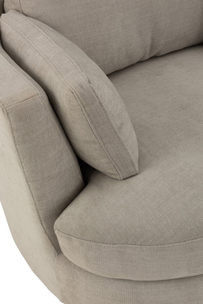 Chair Swivel Wood/Textile Grey