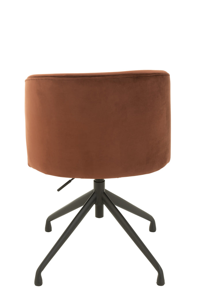 Chair Turn/Up/Down Velvet Dark Brown