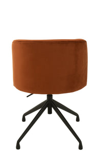 Chair Turn/Up/Down Velvet Dark Orange