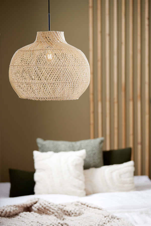 Hanging lamp 46x39 cm CHARITA rattan natural