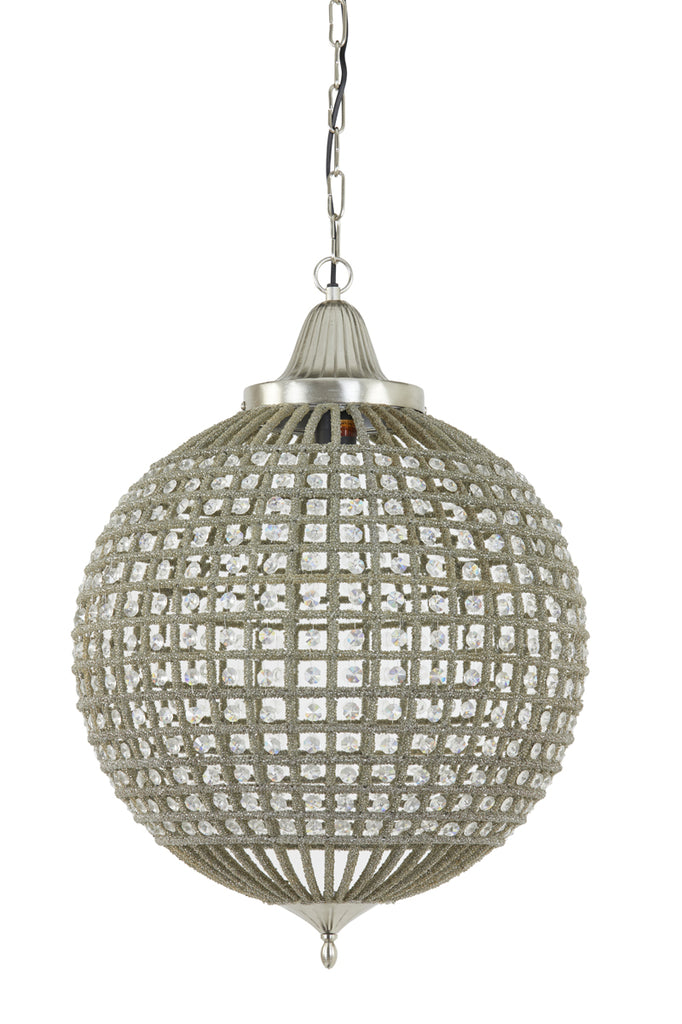 Hanging lamp 47x65 cm CHEYENNE nickel-crystal