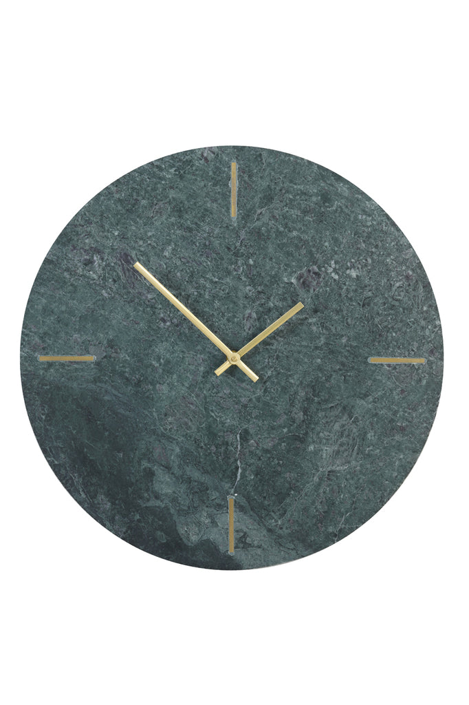 Clock 43x2 cm DALUCA green marble