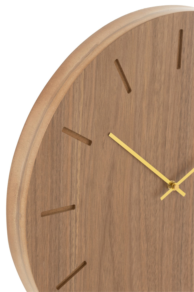 Clock Round Mdf Natural