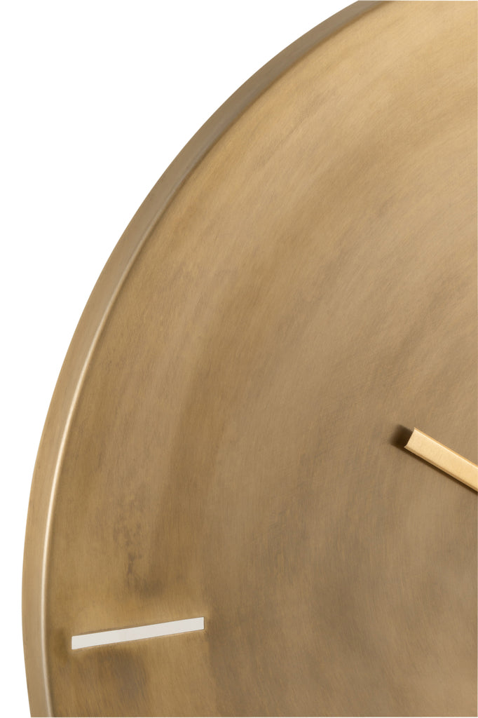 Clock Round Metal Matte Gold Large