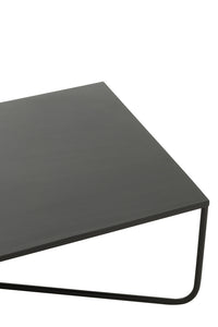 Coffee Table Cross Frame Metal Black