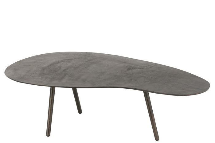 Coffee Table Drop Aluminium/Iron Black Large