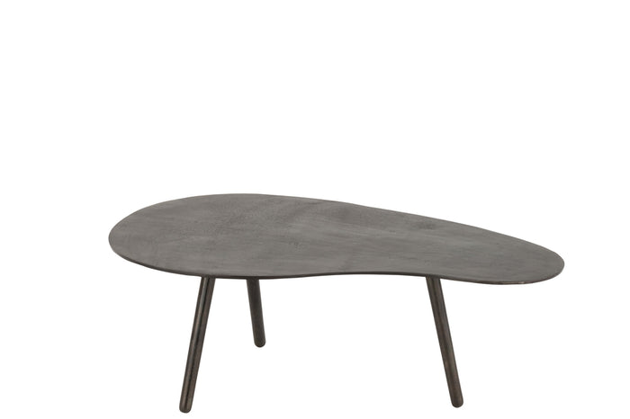 Coffee Table Drop Aluminium/Iron Black Small