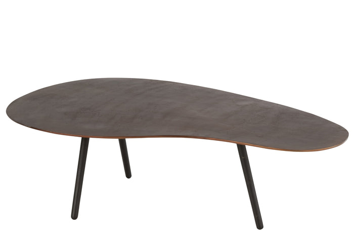 Coffee Table Drop Aluminium/Iron Brown Large