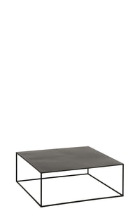 Coffee Table Square Metal Black