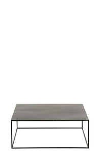 Coffee Table Square Metal Black