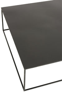 Coffee Table Square Metal Black