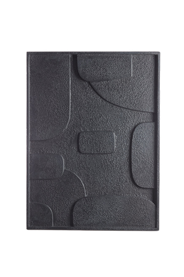 Wall ornament 80x8x60 cm COLINA wood matt black