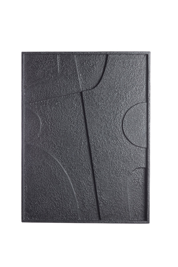 Wall ornament 80x8x60 cm COLINO wood matt black