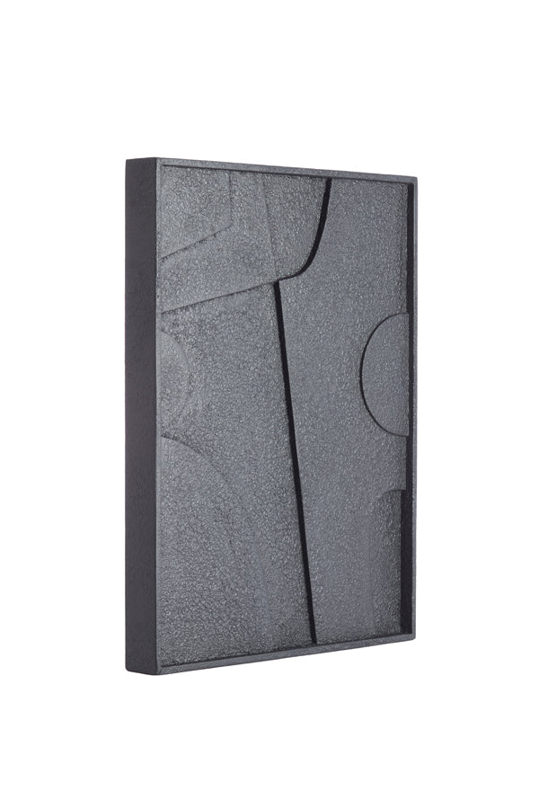 Wall ornament 80x8x60 cm COLINO wood matt black