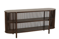 Console 2 Shelves Conie Mango Wood Dark Brown