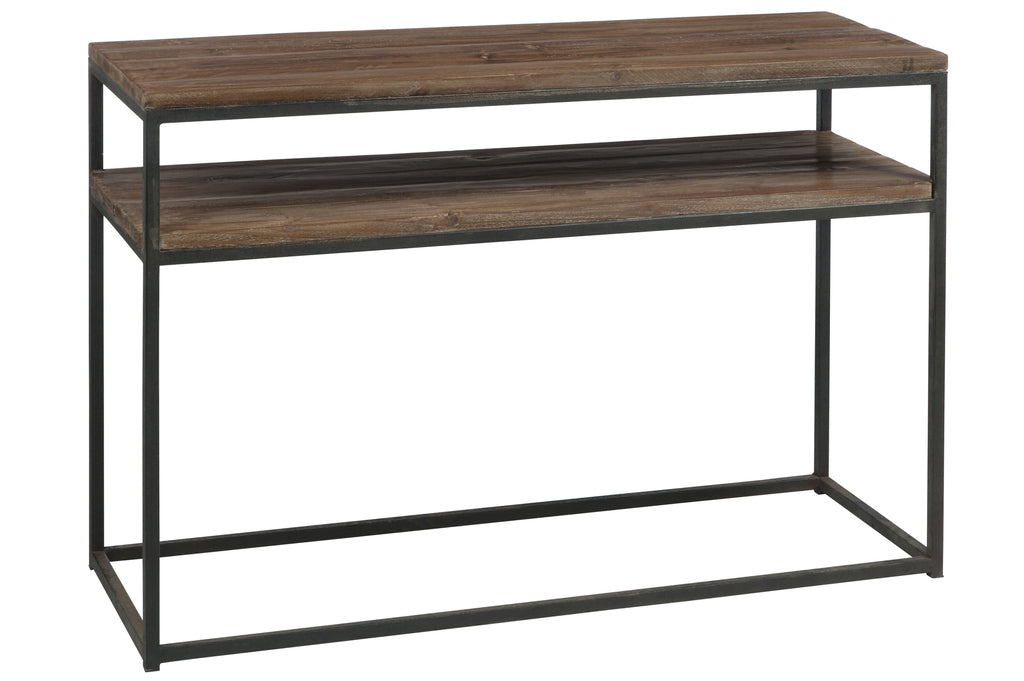 Console Wood/Metal Brown+Black