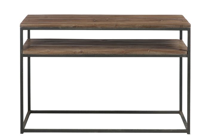 Console Wood/Metal Brown+Black