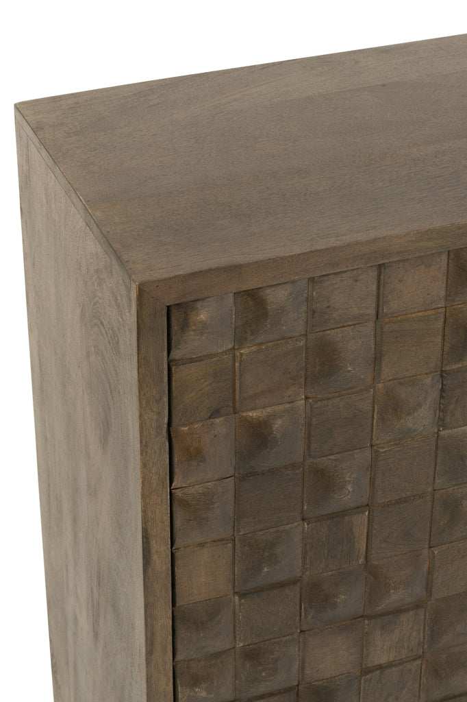 Cupboard Pino Metal/Mango Wood Brown/Grey