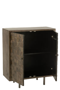 Cupboard Pino Metal/Mango Wood Brown/Grey