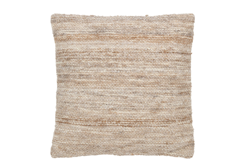 Cushion Semi-Plain Weaving Wool Beige