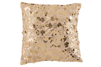 Cushion Sequin Velvet Champagne/Beige