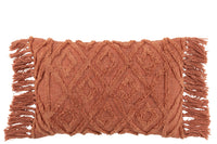 Cushion Tassel Cotton Terracotta Long