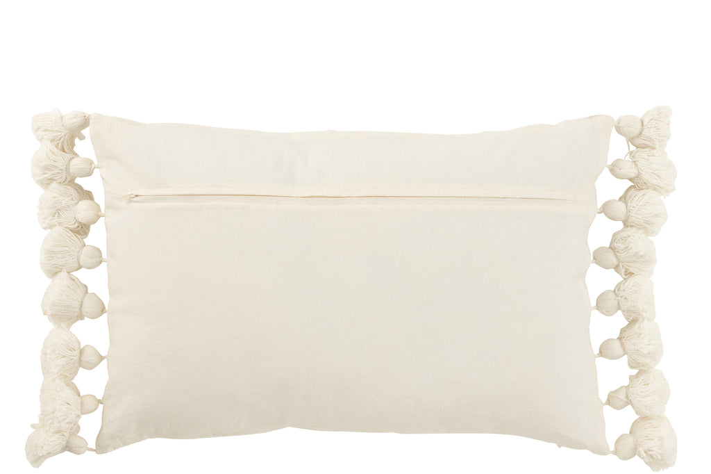 Cushion Tassel Cotton White