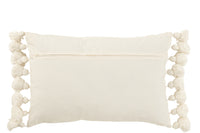 Cushion Tassel Cotton White