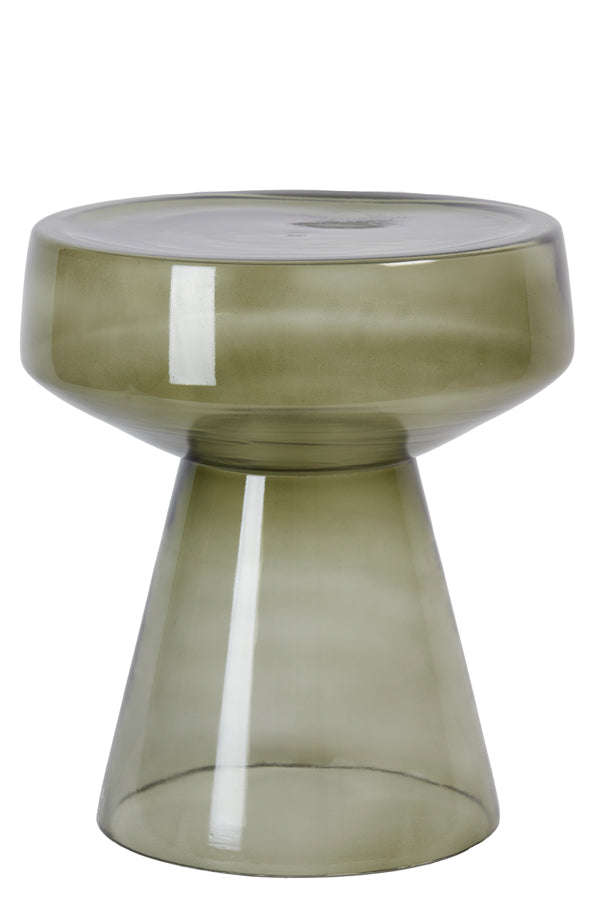 Side table 37x44 cm DAKWA glass grey green