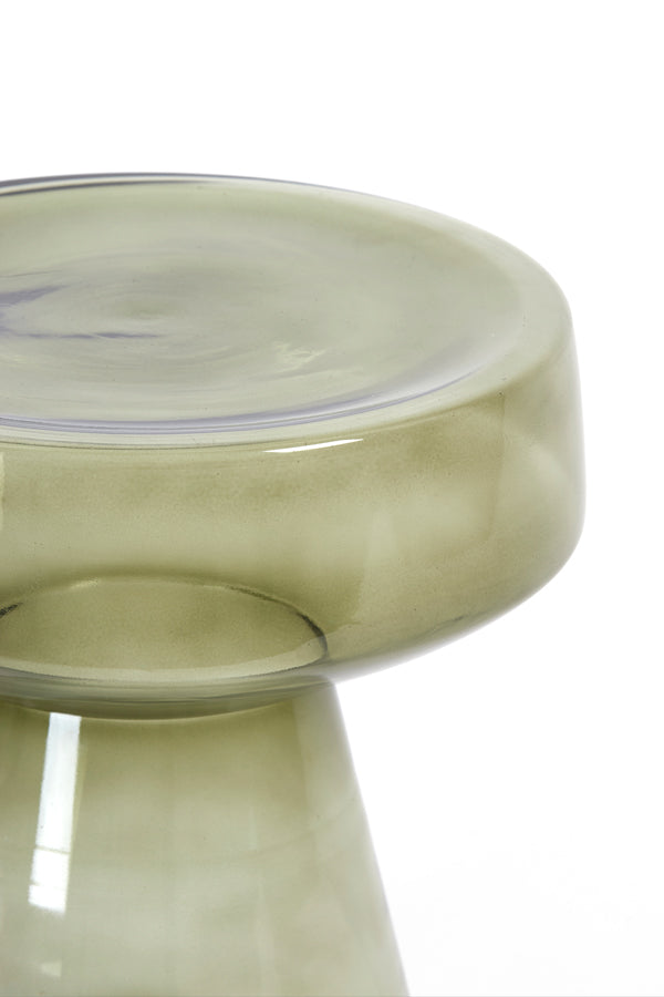 Side table 37x44 cm DAKWA glass grey green