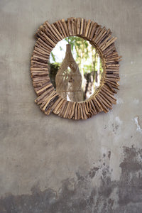 De Driftwood Halo Spiegel - Naturel - M