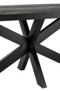 Dining Table Gerard Round Mango Wood Black