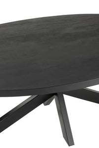 Dining Table Gerard Round Mango Wood Black