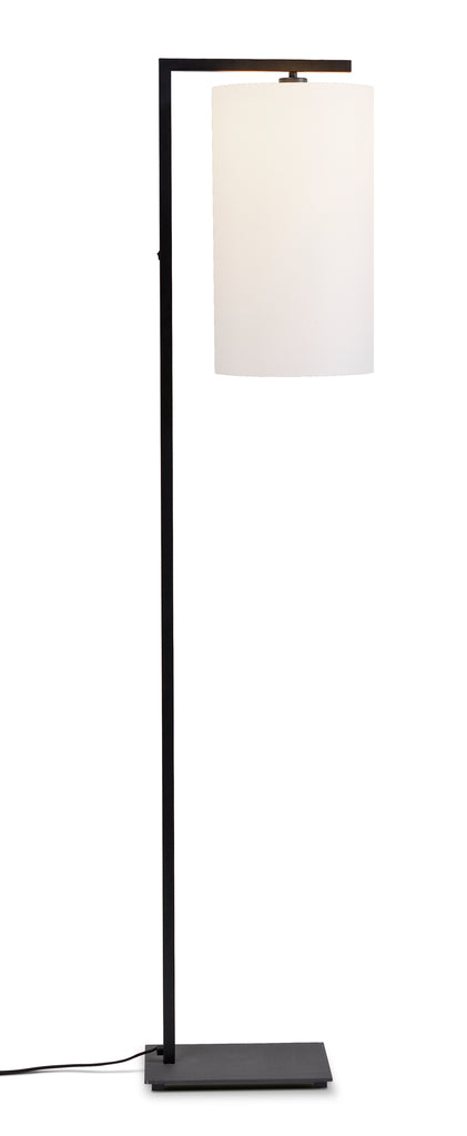 Floor lamp iron/black Boston h.160cm/shade 25x45cm - white