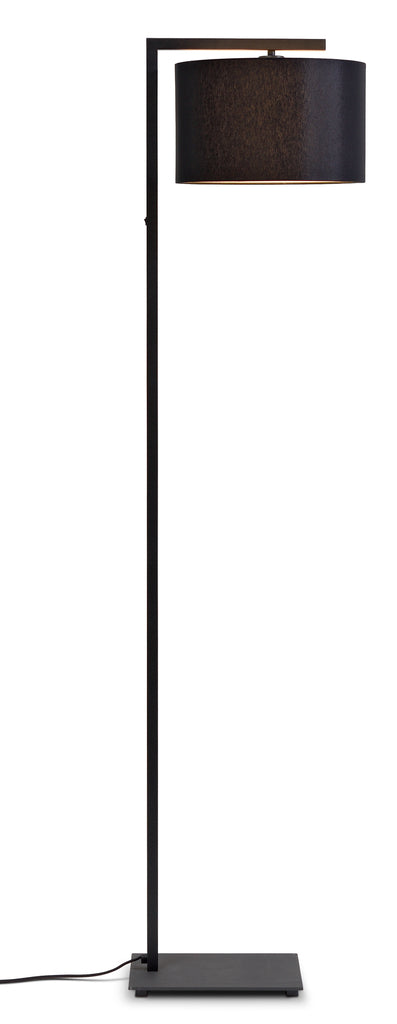 Floor lamp iron/black Boston h.160cm/shade 32x20cm - black