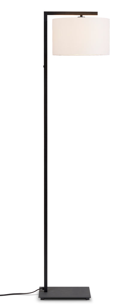 Floor lamp iron/black Boston h.160cm/shade 32x20cm - white