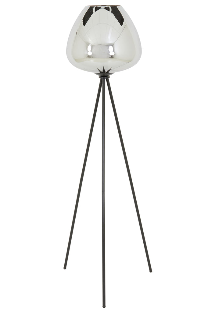 Floor lamp tripod 42x146 cm MAYSON smoked glass+matt black