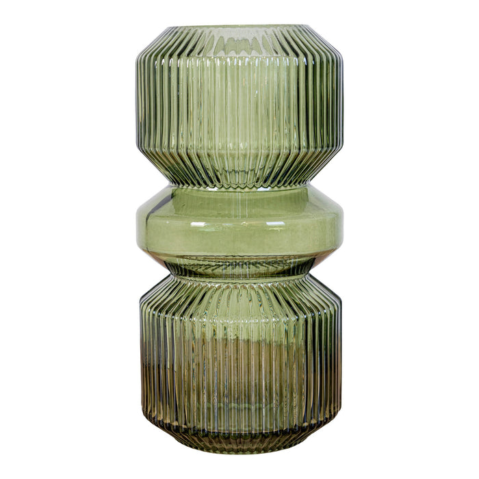 Glass Vase - Vase in green glass Ã˜12x24,5 cm